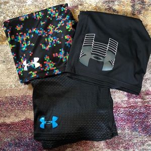 Under Armour Boys Shorts:   Lot of 3 Shorts